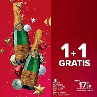 Carrefour Frankrijk champagne charles lafitte belle cuvée brut aanbieding