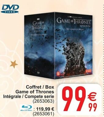 Cora Coffret/Box Game of Thrones Integrale / Compete serie aanbieding