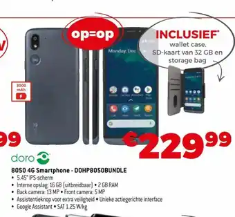 Doro 8050 4G Smartphone - D0HP8050BUNDLE