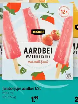 Jumbo Jumbo ijsjes aardbei 12st 600 ml aanbieding