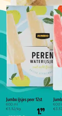 Jumbo Jumbo ijsjes peer 12st 600 ml aanbieding