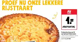 Jumbo Probeerkorting van 1€ op rijsttaart 8 personen aanbieding
