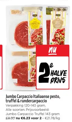 Jumbo Jumbo Carpaccio Italiaanse pesto, truffel & rundercarpaccio aanbieding