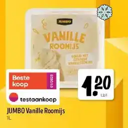 Jumbo JUMBO Vanille Roomijs 1L aanbieding
