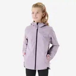 Decathlon Wandelregenjas voor meisjes MH500 paars 7-15 jaar aanbieding