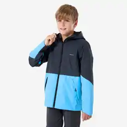Decathlon Wandelregenjas voor kinderen MH500 blauw/grijs 7-15 jaar aanbieding