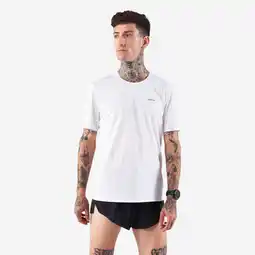 Decathlon Licht hardloopshirt met korte mouwen heren Run 900 Replika wit aanbieding