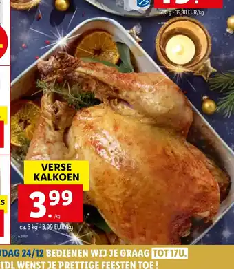 Lidl Verse Kalkoen per kg aanbieding