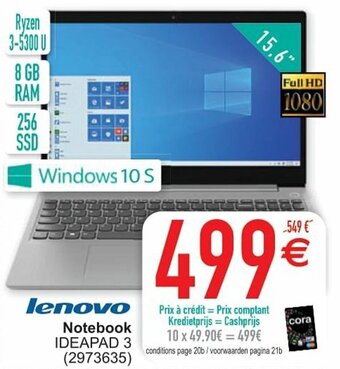 Cora Lenovo Notebook aanbieding