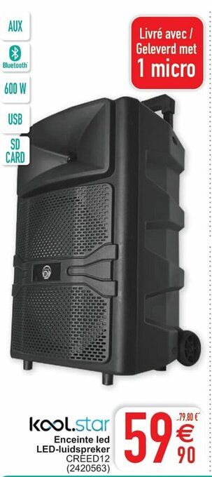 Cora Kool.star Enceinte led LED-luidspreker CREED12 aanbieding