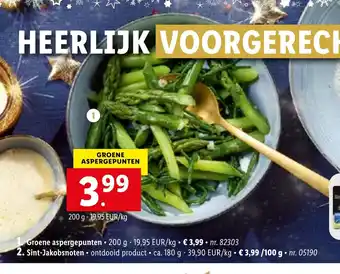 Lidl Groene aspergepunten 200g aanbieding