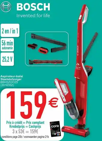 Bosch Aspirateur-balai Steelstofzuige BBH3Z0025