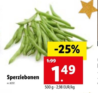 Lidl Sperziebonen 500g aanbieding