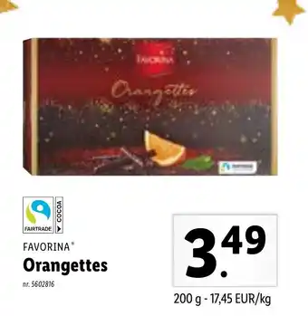 Lidl Favorina Orangettes 200g aanbieding