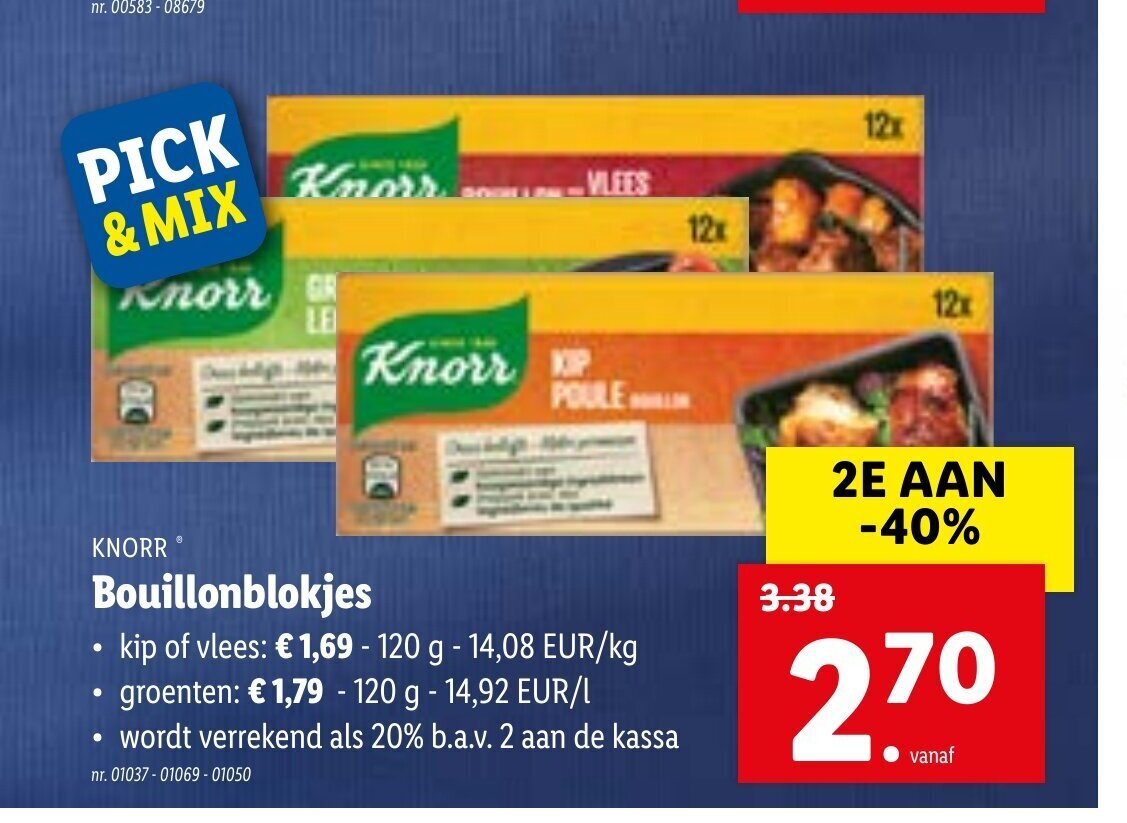 Knorr Bouillonblokjes promotie bij Lidl