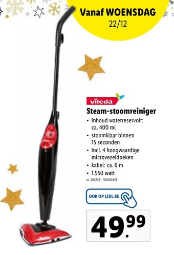 Lidl Vileda Steam-stoomreiniger aanbieding