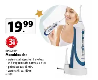 Lidl Nevadent Monddouche watertank 130 ml aanbieding