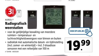 Lidl Auriol Radiografisch weerstation aanbieding