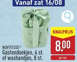 ALDI Novitesse Gastendoekjes, 6 st. of washandjes, 8 st. aanbieding