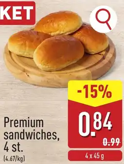 ALDI Premium sandwiches aanbieding
