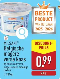 ALDI Milsani Belgische magere verse kaas aanbieding