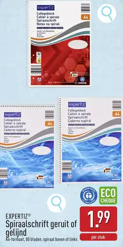 ALDI Expertiz Spiraalschrift geruit of gelijnd aanbieding