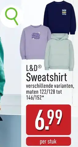 ALDI L&D Sweatshirt aanbieding