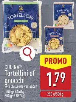 ALDI Cucina Tortellini of gnocchi aanbieding