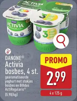 ALDI Danone Activia bosbes, 4 st. aanbieding