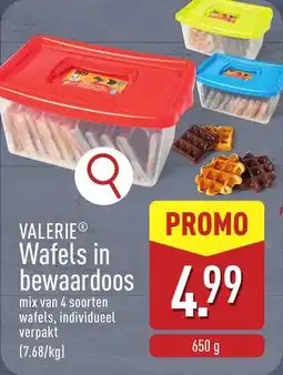 ALDI Valerie Wafels in bewaardoos aanbieding