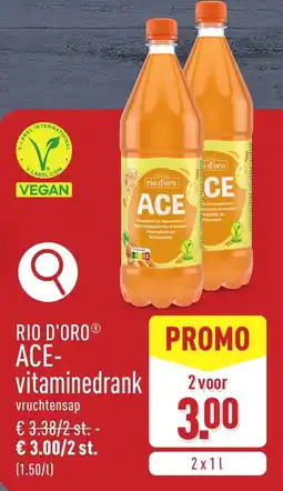 ALDI Rio d'oro ACE- vitaminedrank aanbieding