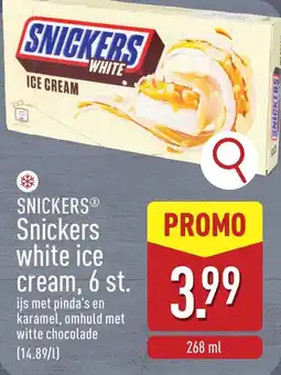 ALDI SNICKERS Snickers white ice cream, 6 st. aanbieding