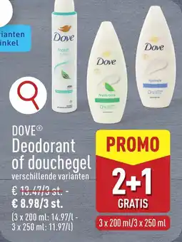 ALDI Dove Deodorant of douchegel aanbieding