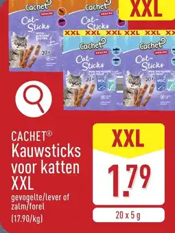 ALDI Cachet Kauwsticks voor katten XXL aanbieding