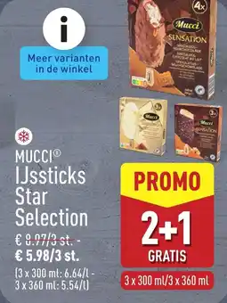 ALDI Mucci IJssticks Star Selection aanbieding