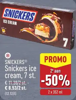 ALDI Snickers ice cream, 7 st. aanbieding