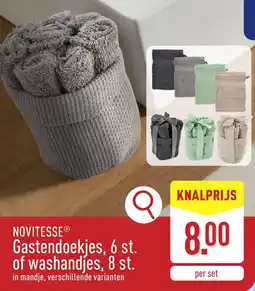 ALDI Novitesse Gastendoekjes, 6 st. of washandjes, 8 st. aanbieding