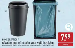 ALDI Home creation Afvalemmer of houder voor vuilniszakken aanbieding