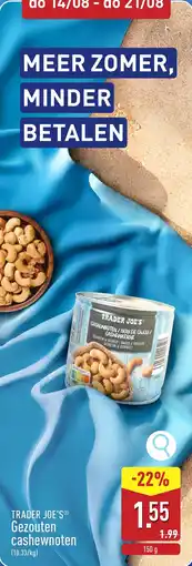 ALDI Trader joe's Gezouten cashewnoten aanbieding