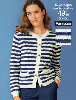 Damart Cardigan maille gaufrée aanbieding