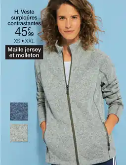 Damart Veste surpiqûres contrastantes aanbieding