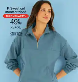 Damart Sweat col montant zippé aanbieding