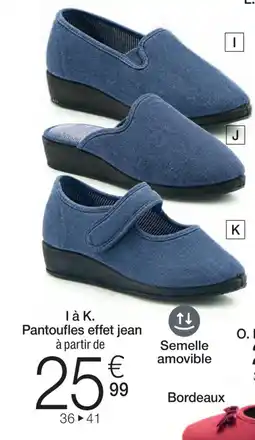 Damart Pantoufles effet jean aanbieding