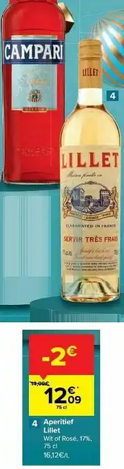 Carrefour Market Aperitief lillet wit of rosé aanbieding