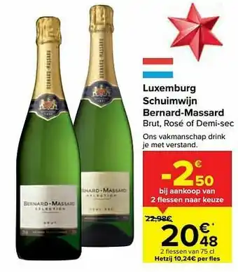 Luxemburg schuimwijn bernard-massard brut rosé of demi-sec