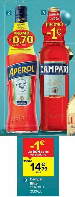 Carrefour Market Campari bitter aanbieding