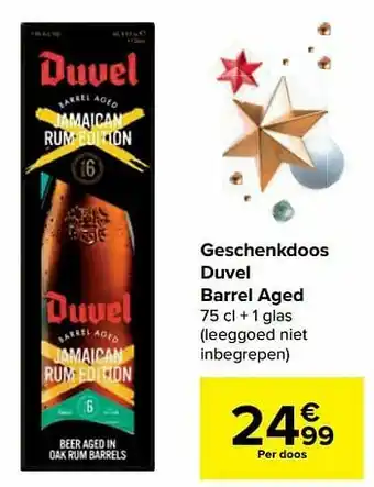 Carrefour Market Geschenkdoos duvel barrel aged aanbieding