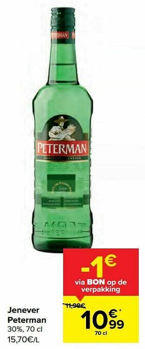 Carrefour Market Jenever peterman aanbieding
