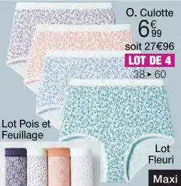 Damart Culotte Lot Pois et Feuillage aanbieding