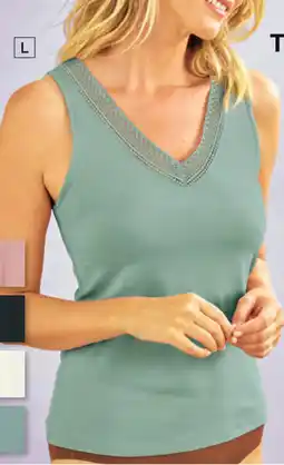 Damart Débardeur maille jersey labellisée Climatyl, col dentelle aanbieding